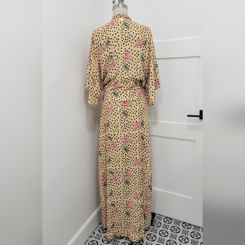 Maria Sanz Women's Kimono Animal Floral Print Size One Size Romantic Boho Chic - Picture 4 of 13